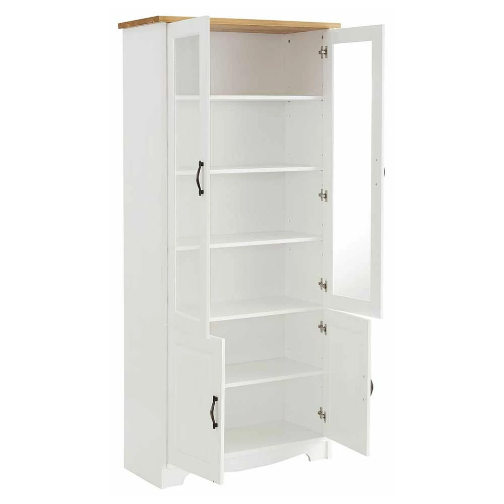 Zweifarbige Landhaus Vitrine Mit Vier Türen - Ribeiro – Bild 3